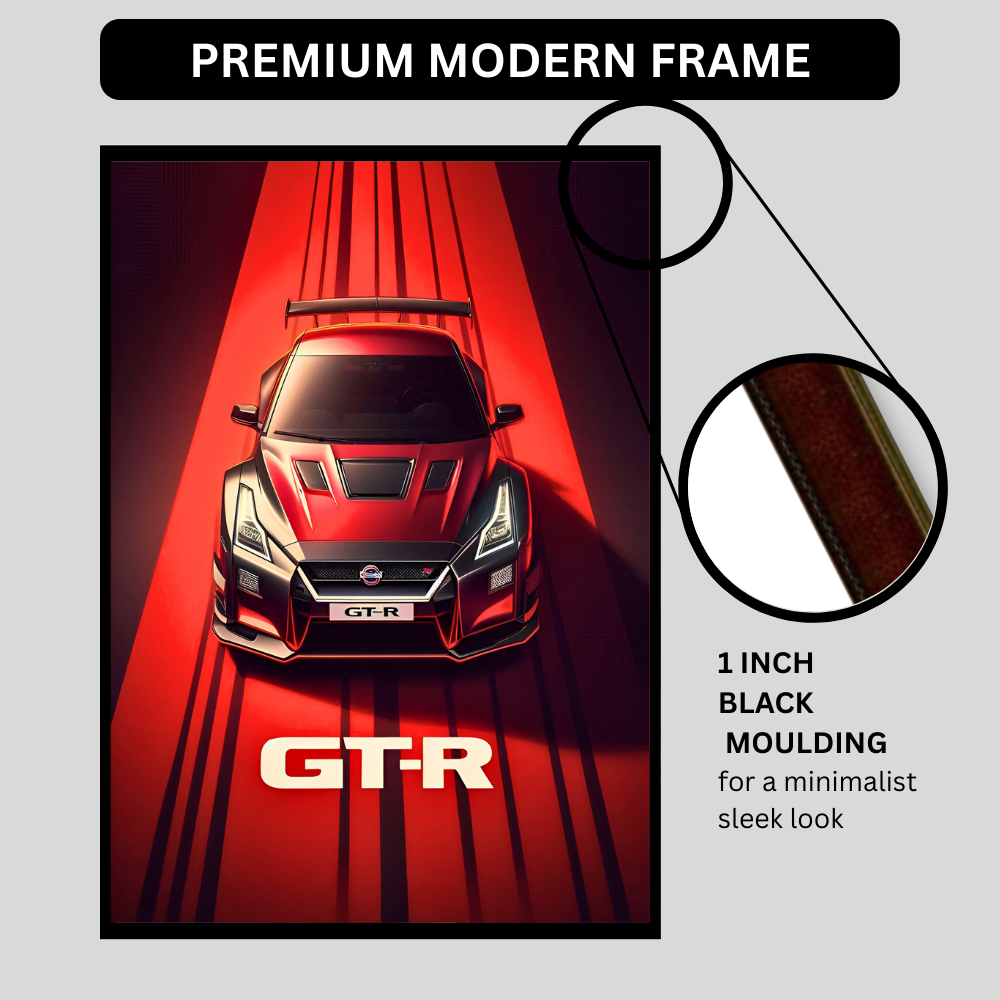 Nissan GTR Framed Car Wall Art – Premium Automotive Decor for Car Enthusiasts