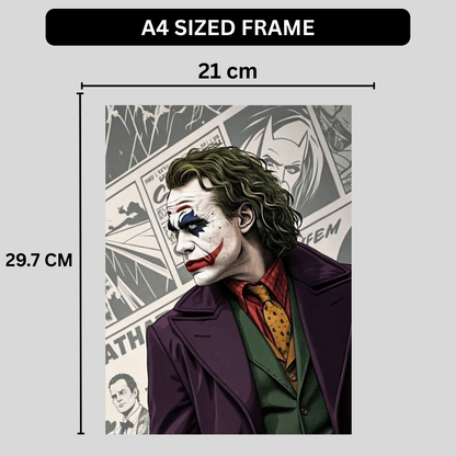 Joker Wall Poster | Dark Joker Comic Style Art Print | DC Villain Wall Decor for Bedroom, Gaming Room & Man Cave | Premium Glossy Poster