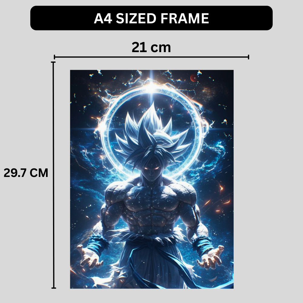Ultra Instinct Goku Poster | Dragon Ball Super Anime Wall Art | Premium Glossy Anime Poster for Bedroom, Gaming Room & Office