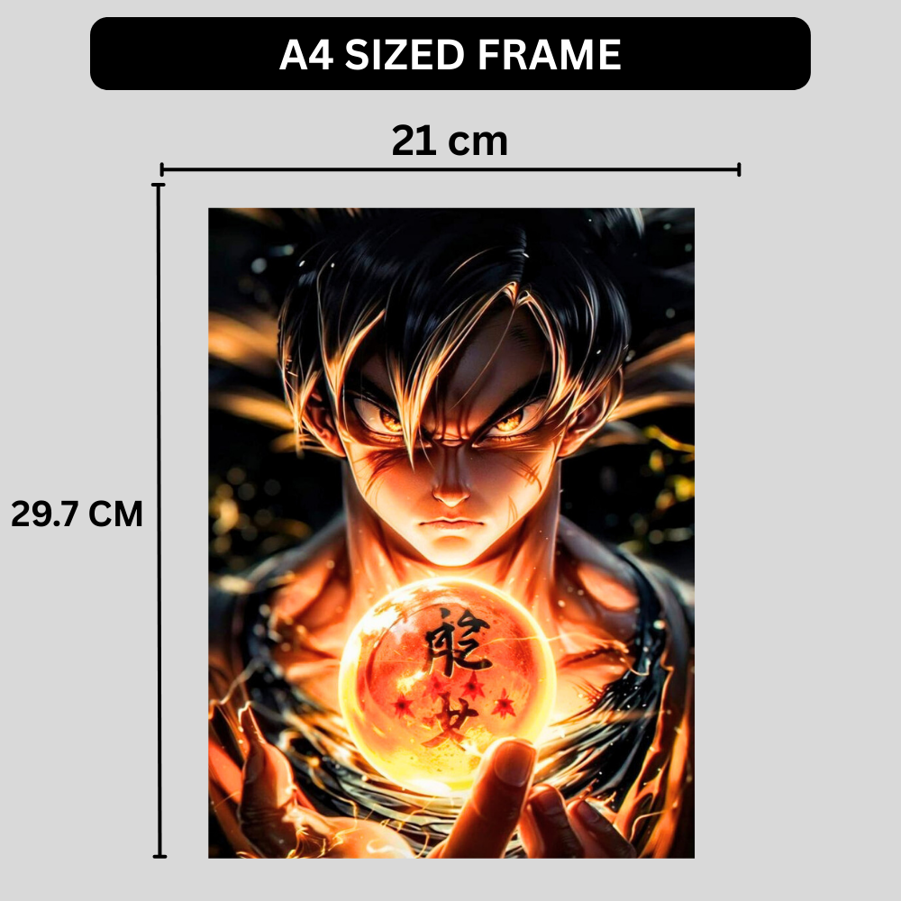 Son Goku Dragon Ball Z Wall Poster | Premium Glossy Anime Poster with Dragon Ball Energy Art