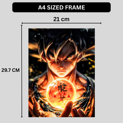 Son Goku Dragon Ball Z Wall Poster | Premium Glossy Anime Poster with Dragon Ball Energy Art