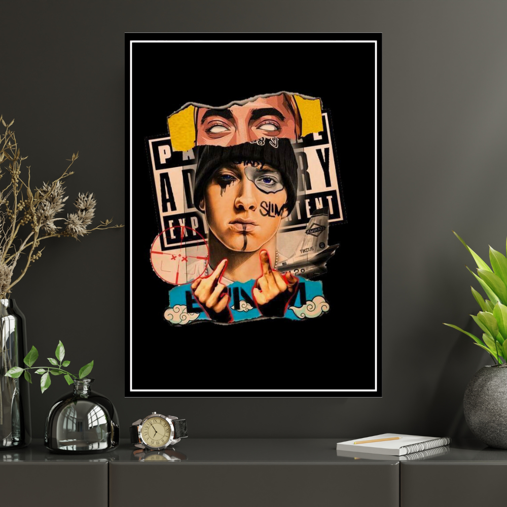 Rebel Silence – Luxury Contemporary Wall Art | Premium 2D Framed HD Glossy Print | Bold Statement Décor