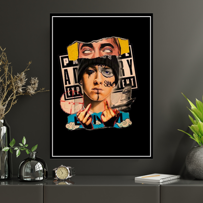Rebel Silence – Luxury Contemporary Wall Art | Premium 2D Framed HD Glossy Print | Bold Statement Décor