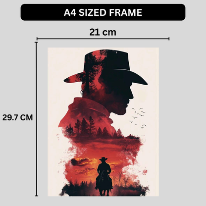 Arthur Morgan Poster | Red Dead Redemption 2 Wall Art | Western Cowboy Sunset Poster | Premium Glossy Wall Poster for Bedroom, Gaming Room & Office