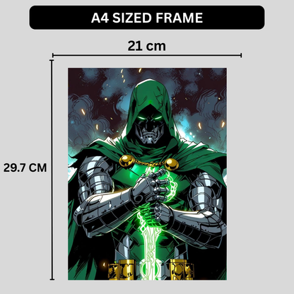 Doctor Doom Wall Poster | Premium Glossy Marvel Villain Poster for Bedroom, Gaming Room & Office | High Quality Print