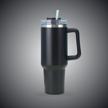 Premium 40oz Stanley Style Tumbler with Handle & Straw