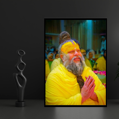 Prem@n@nd Maharaj Ji Spiritual Wall Photo Frame | HD Glossy 2D Frame | Divine Guru Portrait for Home, Temple & Meditation Room | Premium Devotional Wall Décor