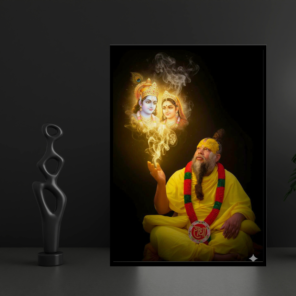 Prem@n@nd Maharaj Ji Sacred Wall Frame | HD Glossy 2D Devotional Photo | Spiritual Guru Wall Art for Home Mandir, Pooja Room & Meditation Space