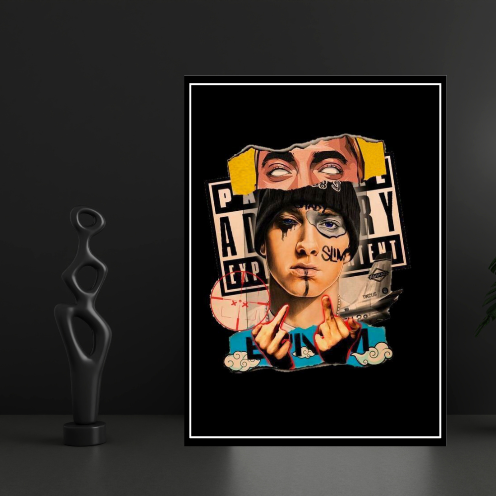 Rebel Silence – Luxury Contemporary Wall Art | Premium 2D Framed HD Glossy Print | Bold Statement Décor