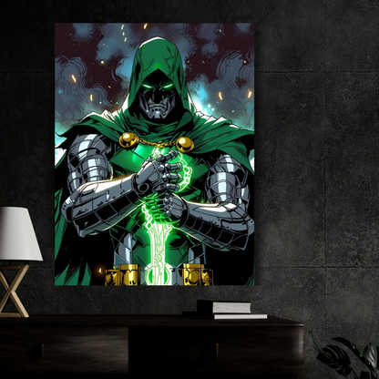 Doctor Doom Wall Poster | Premium Glossy Marvel Villain Poster for Bedroom, Gaming Room & Office | High Quality Print