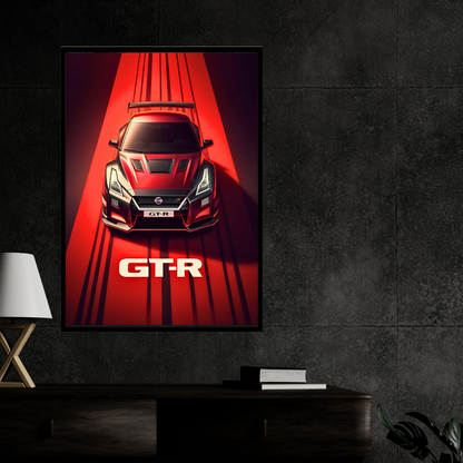 Nissan GTR Framed Car Wall Art – Premium Automotive Decor for Car Enthusiasts