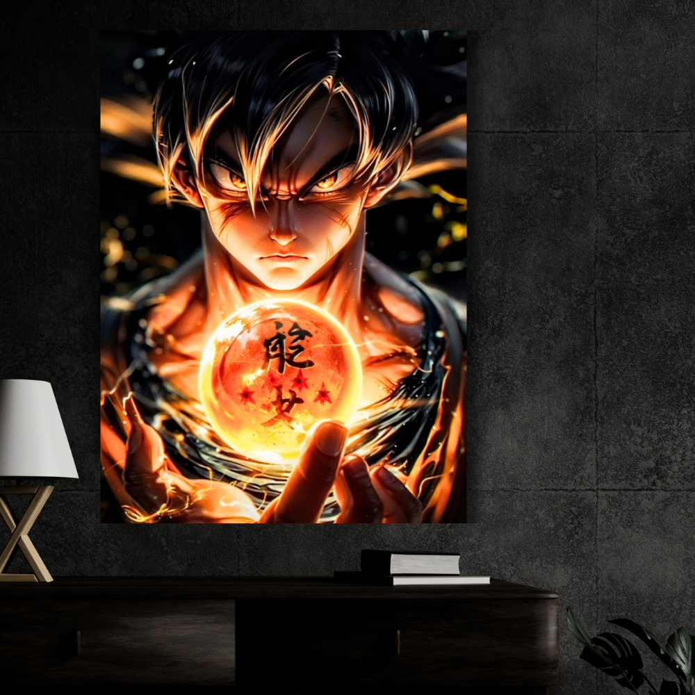 Son Goku Dragon Ball Z Wall Poster | Premium Glossy Anime Poster with Dragon Ball Energy Art