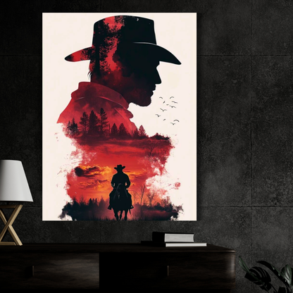Arthur Morgan Poster | Red Dead Redemption 2 Wall Art | Western Cowboy Sunset Poster | Premium Glossy Wall Poster for Bedroom, Gaming Room & Office