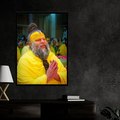 Prem@n@nd Maharaj Ji Spiritual Wall Photo Frame | HD Glossy 2D Frame | Divine Guru Portrait for Home, Temple & Meditation Room | Premium Devotional Wall Décor