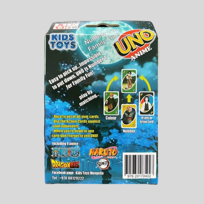 Anime UNO Cards – Themed UNO Deck with Popular Anime Characters For Kids, Teens & Anime Lovers