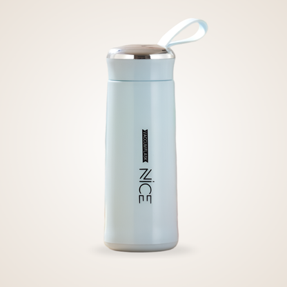 Nice Premium Glass & Plastic Water Bottle – 400ml Leak-Proof, Portable & Stylish Travel Flask for Hot & Cold Beverages – Durable & Eco-Friendly