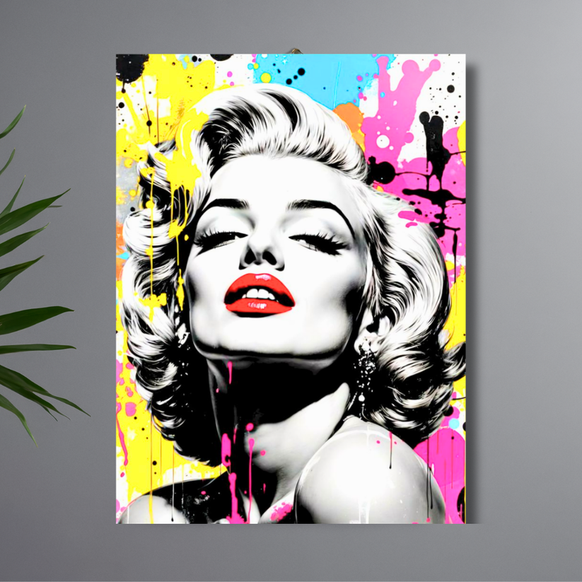 Iconic Glamour Muse Pop Art Wall Poster | Marilyn Monroe Inspired Mode ...