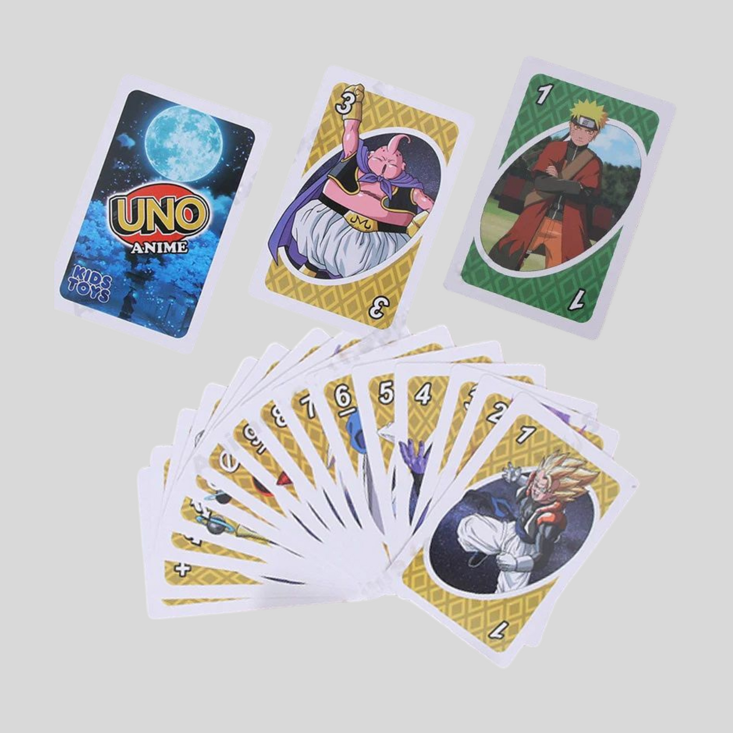 Anime UNO Cards – Themed UNO Deck with Popular Anime Characters For Kids, Teens & Anime Lovers