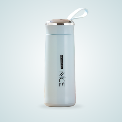 Nice Premium Glass & Plastic Water Bottle – 400ml Leak-Proof, Portable & Stylish Travel Flask for Hot & Cold Beverages – Durable & Eco-Friendly