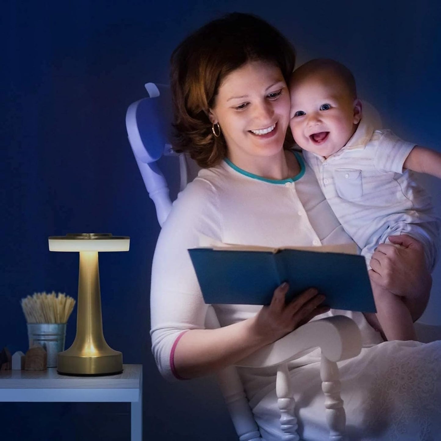 Metal LED Rechargeable Desk Lamp with Touch Sensor