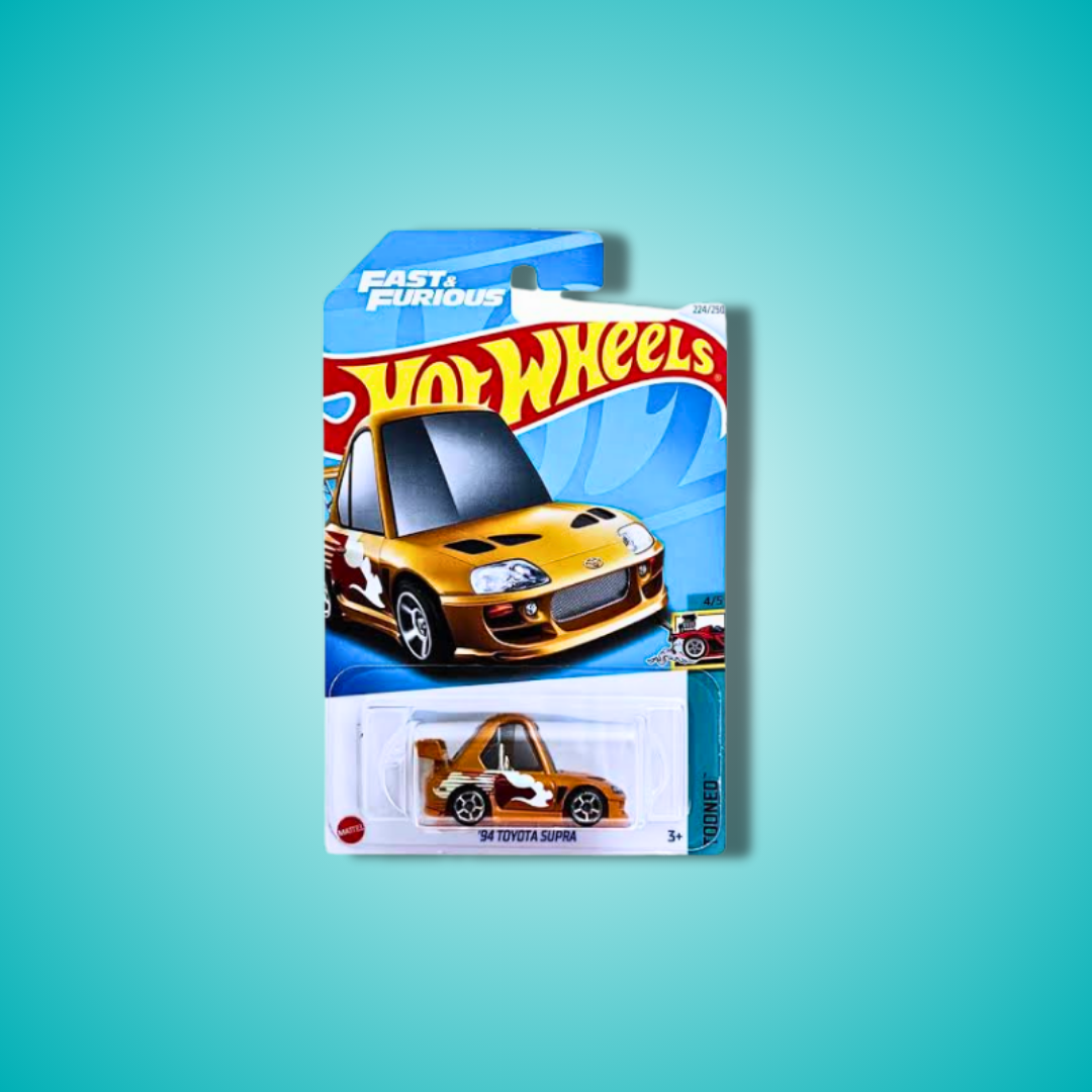 Hot Wheels 5-Car Collectors Set – 95 MAZDA RX -7 DRIFT , CHEVY EL CAMINO, 1994 TOYOTA SUPRA TOONED , 73 PONTIAC FIREBIRD , HYPERVOITURE
