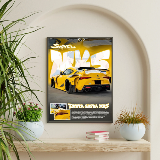 TOYOTA SUPRA MK5 Car Wall Art – Premium Automotive Decor for Car Enthusiasts