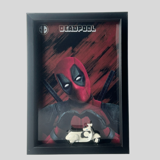 Deadpool Diecast Scooter Frame with Hot Wheels – Marvel | Limited Edition Display