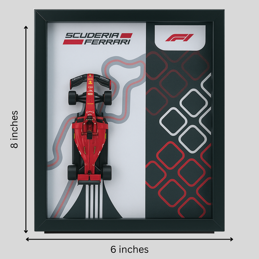 Bburagos Scuderia Ferrari F1 Diecast Car Frame 1:43  – 3D Wall Art