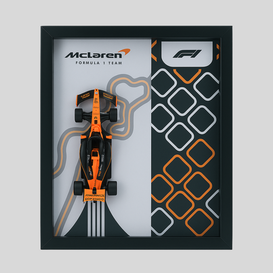 Bburagos Mclaren MCL38 F1 Diecast Car Frame 1:43  – 3D Wall Art