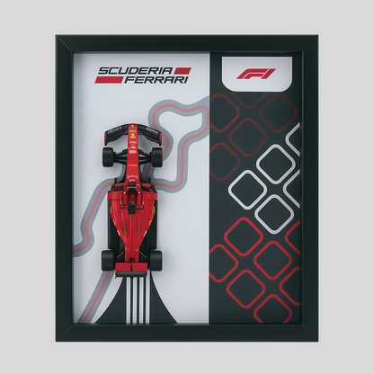 Bburagos Scuderia Ferrari F1 Diecast Car Frame 1:43  – 3D Wall Art