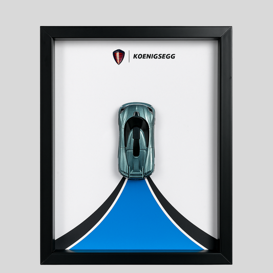 Hot Wheels Koenigsegg Jesko Car Frame 1:64  – 3D Wall Art