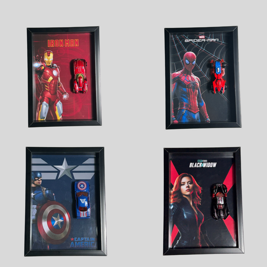 Marvel Diecast Car Frame Limited Edition –  Pack of 4