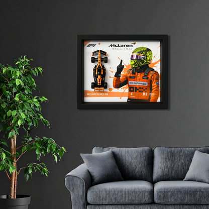 Bburago McLaren F1 Racer Edition Diecast Car Frame 1:43 – Premium 3D Wall Art for Collectors & Racing Enthusiasts