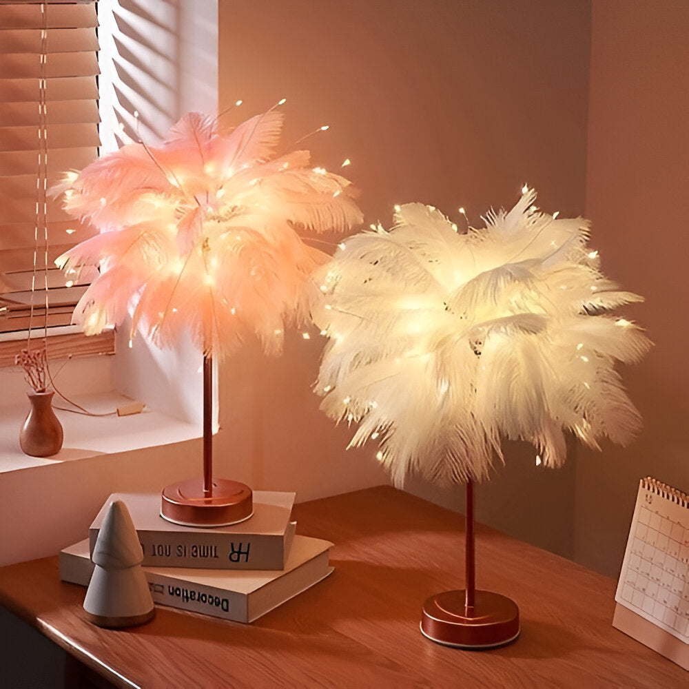 Feather Style Table Lamp