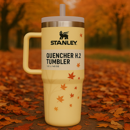 Premium Floral Stanley-Style Tumbler – 1.18L Quencher H2.0