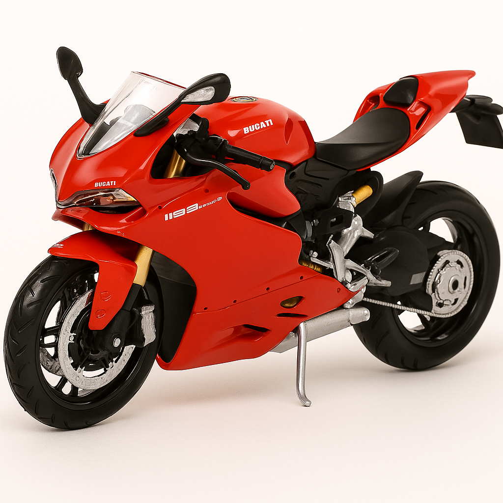 Maisto Ducati 1199 Panigale 1:18 Scale Diecast Bike Model – Premium Superbike Collectible | Metal Motorcycle Toy for Display, Gifting & Collectors (Red)
