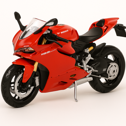 Maisto Ducati 1199 Panigale 1:18 Scale Diecast Bike Model – Premium Superbike Collectible | Metal Motorcycle Toy for Display, Gifting & Collectors (Red)