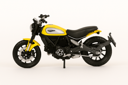 Maisto Ducati Scrambler 1:18 Scale Diecast Bike Model – Premium Collectible Motorcycle | Metal Toy Bike for Display, Gifting & Collectors (Yellow/Black)