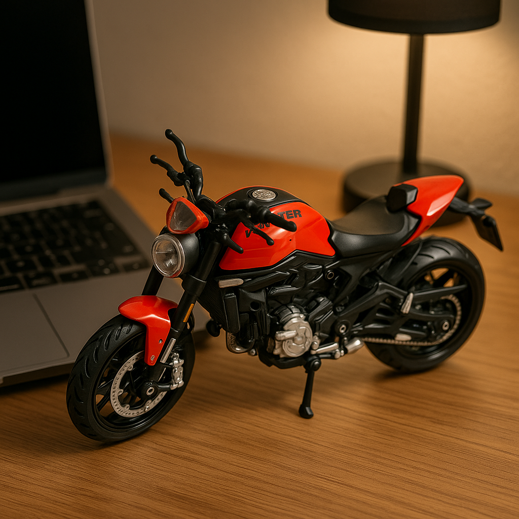 Maisto Ducati Monster 1:18 Scale Diecast Bike Model – Premium Naked Superbike Collectible | Metal Toy Motorcycle for Display, Gifting & Collectors (Red/Black)