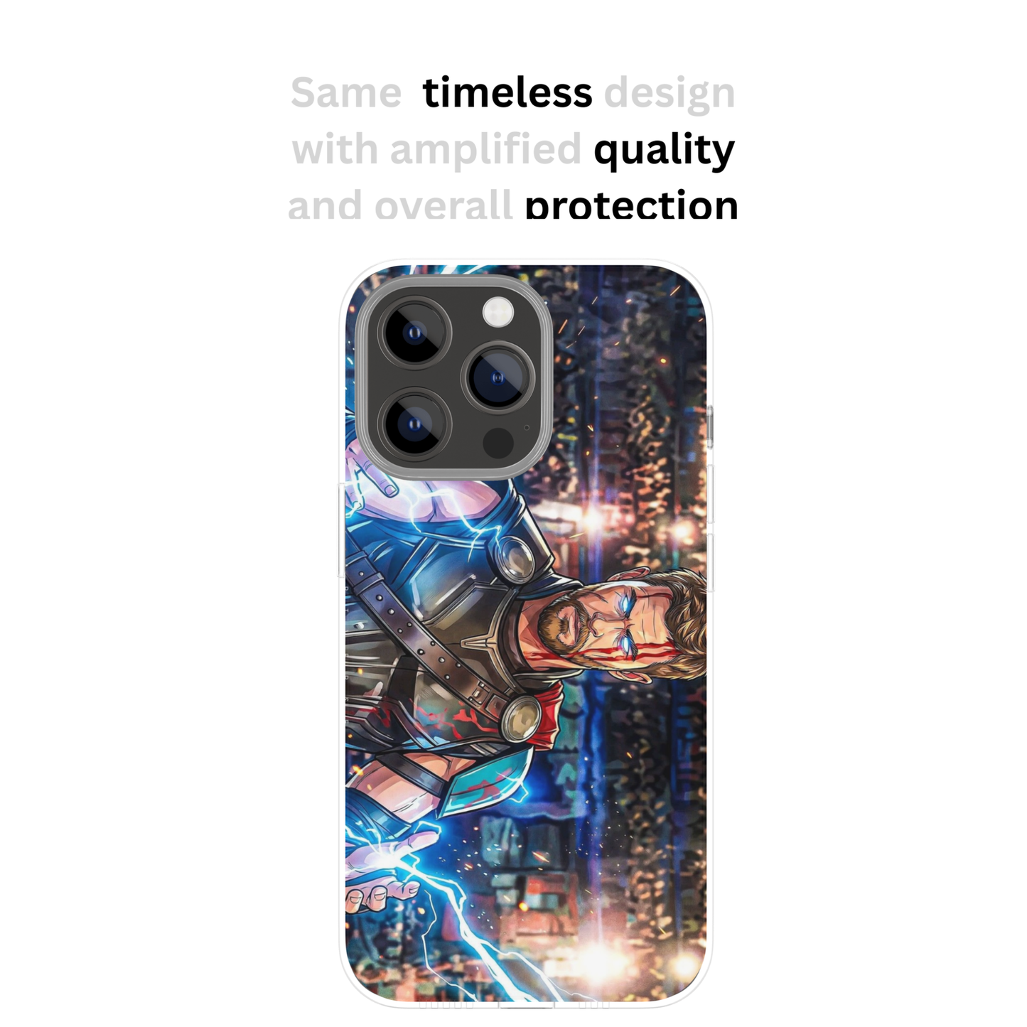 Premium Metal Mobile Back Cover – Thor God of Thunder Design | High-Gloss Finish | Slim Easy Fit | Scratch & Impact Resistant Luxury Case