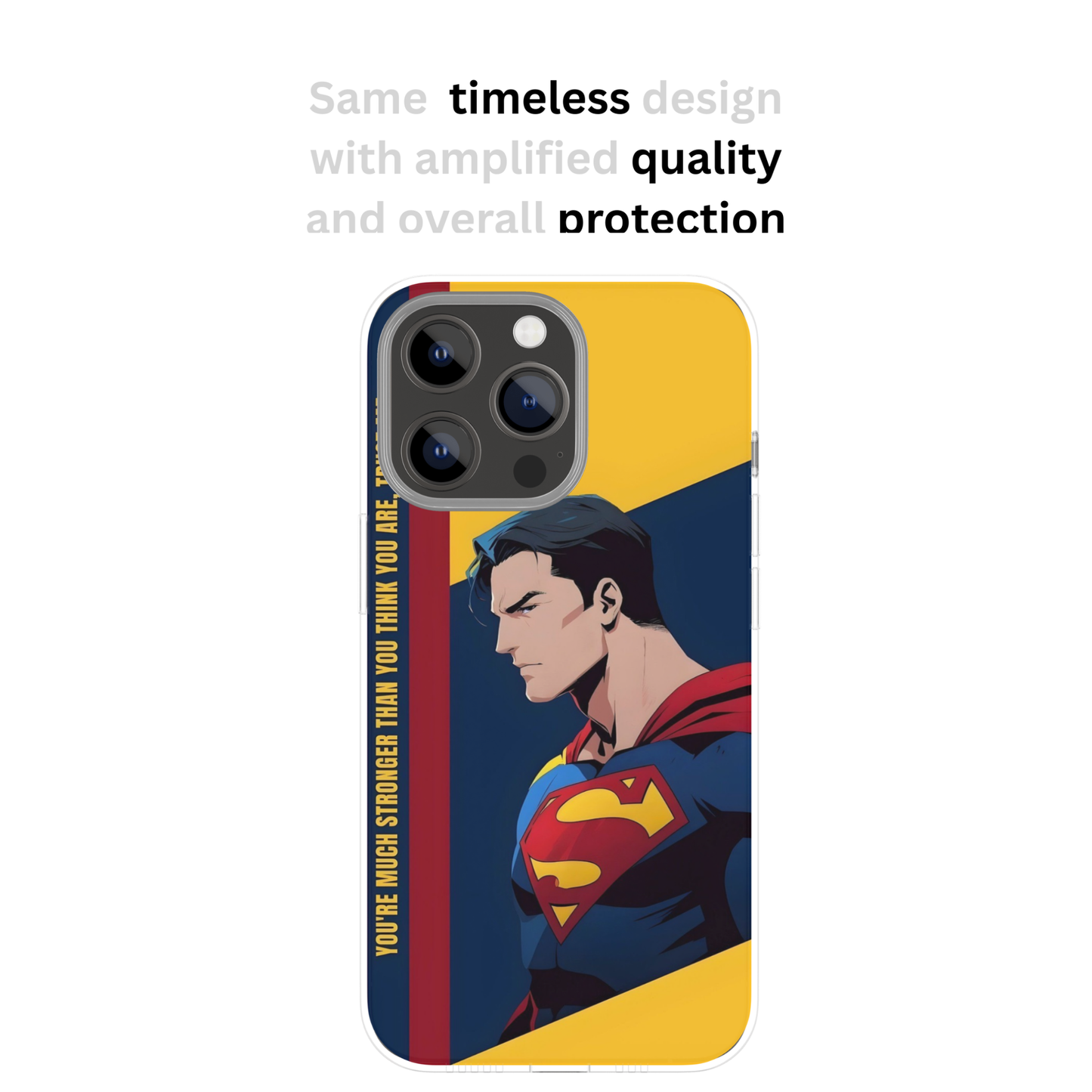 Premium Metal Mobile Back Cover – Superman Iconic Strength Design | High-Gloss Finish | Slim Easy Fit | Scratch & Impact Resistant Luxury Case