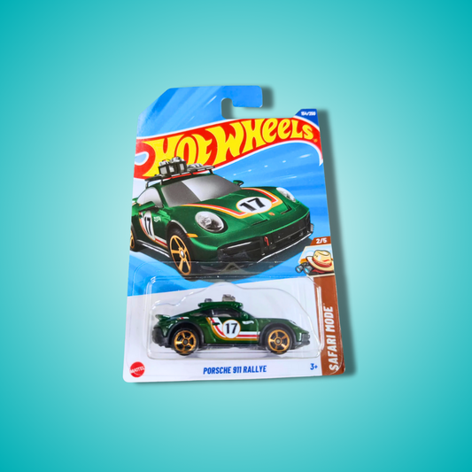 Hot Wheels 5-Car Collectors Set – Porsche 911 Rallye, Mercedes-Benz 500E, Subaru BRZ, Tesla Cyberquad & 1966 Buick Riviera