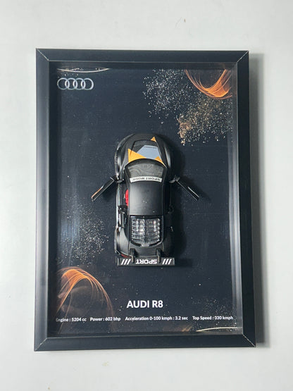 Audi R8 3D Supercar Wall Art – Diecast Car 1:43 Model