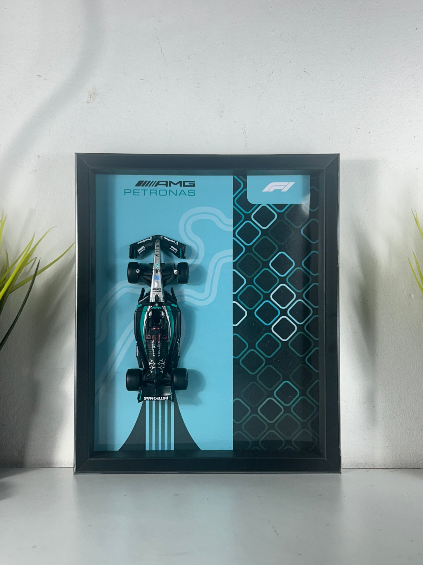 Bburagos AMG Petronas F1 Diecast Car Frame 1:43  – 3D Wall Art
