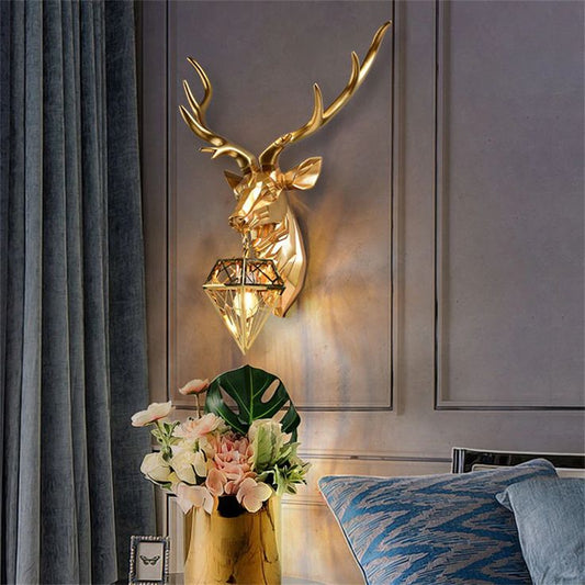 Deer Head Wall Lamp