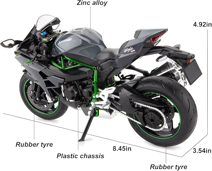 Kawasaki Ninja H2R Toy Bike – Premium Diecast Motorcycle Model | Collectible Sports Bike for Kids & Adults