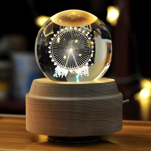 Rotating 3D Crystal Lamp Ball