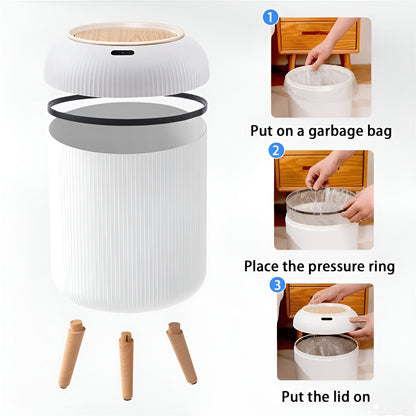 Smart Sensor Trash Can with Lid – Modern Touchless Dustbin for Bathroom & Kitchen ( 12L)