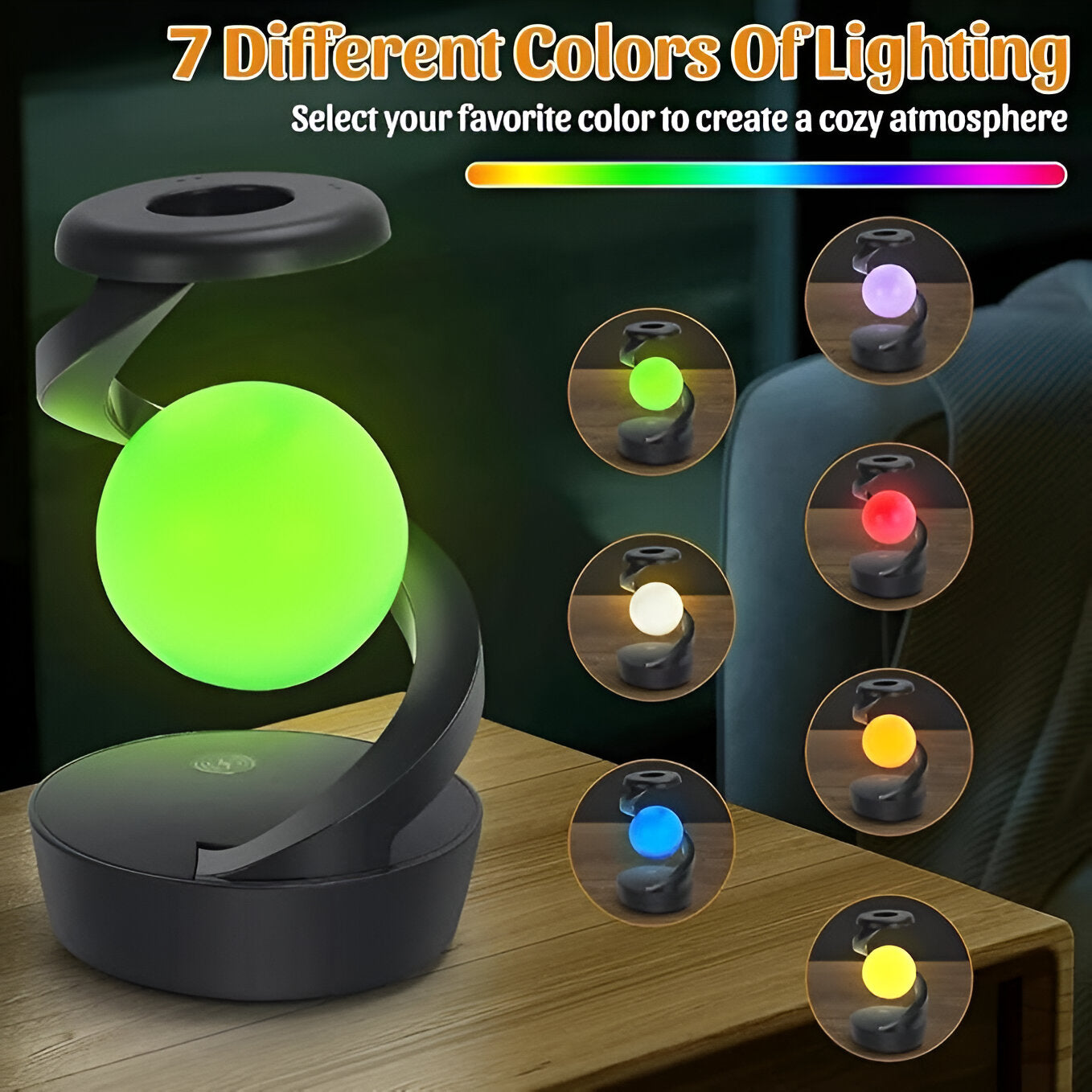 Spiral Levitating LED Desk Lamp