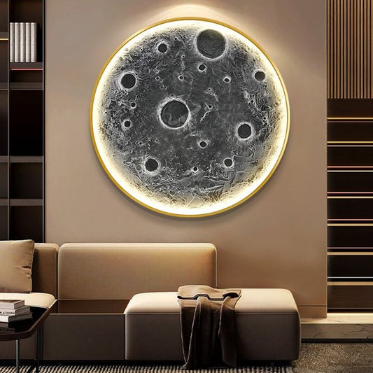Wall Mounted Full Moon Light Modern Style LED Wall Lamp